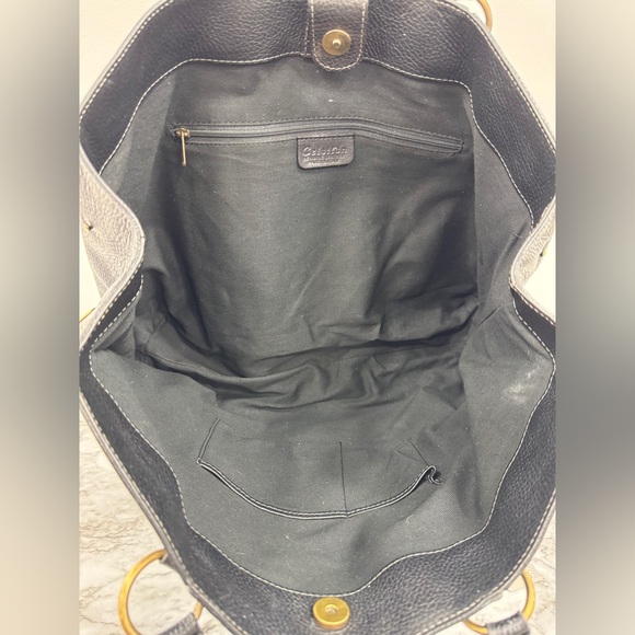 Cristian Genuine Leather Black Tote Bag – Made in Italy - Picture 8 of 10